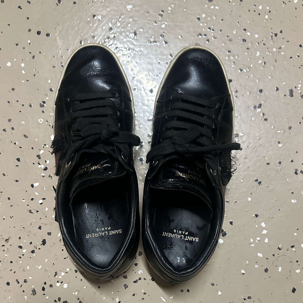 Saint Laurent Womens Classic Black Sneakers